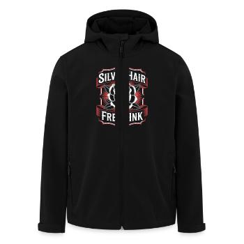 Des personnes âgées tatouées vieillissant fièrement, - Veste softshell homme en polyester recyclé Stanley/Stella - noir - Devant - AI Model Male 185 light (185cm)