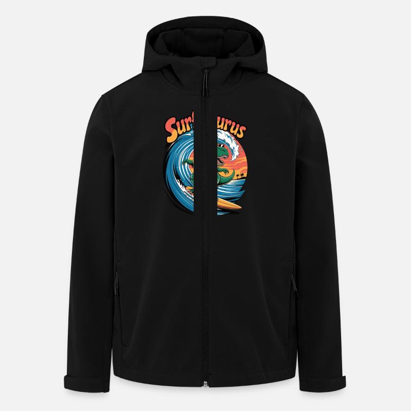 Surfsaurus - Men’s Recycled Softshell Jacket by Stanley/Stella - black