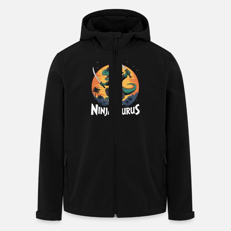 Ninjasaure - Veste softshell homme en polyester recyclé Stanley/Stella - noir