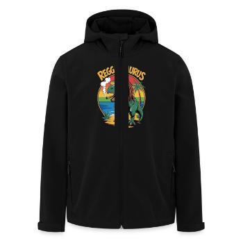 Reggaesaurus - Veste softshell homme en polyester recyclé Stanley/Stella - noir - Devant - AI Model Male 185 light (185cm)