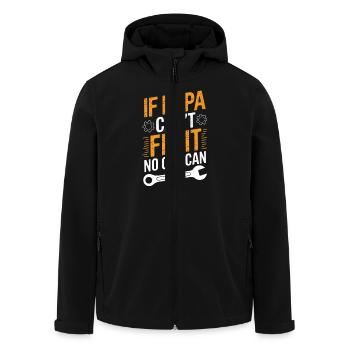 Lustiger Papa Heimwerker Spruch Vate - Recycelte Männer Softshell-Jacke von Stanley/Stella - Schwarz - Vorne - AI Model Male 185 light (185cm)