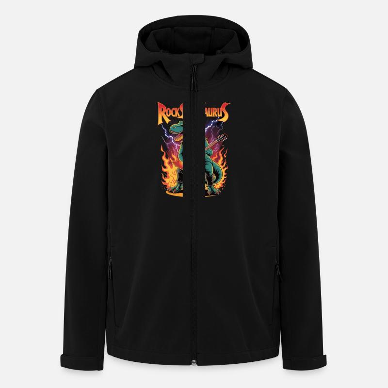 RockStarSaurus - Recycelte Männer Softshell-Jacke von Stanley/Stella - Schwarz