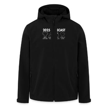 2025 Forecast: Diapers, Nights, Socks, Love - Men’s Recycled Softshell Jacket by Stanley/Stella - black - Front - AI Model Male 185 light (185cm)