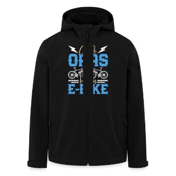 E-Bike COOLE OPAS FAHREN E-BIKE Fahrer Lustiges - Recycelte Männer Softshell-Jacke von Stanley/Stella - Schwarz - Vorne - AI Model Male 185 light (185cm)