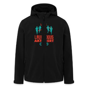 Läufer LAUFMODUS AKTIVIERT Laufen Lustiges - Recycelte Männer Softshell-Jacke von Stanley/Stella - Schwarz - Vorne - AI Model Male 185 light (185cm)