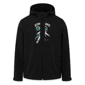 Astronautosaurus - Men’s Recycled Softshell Jacket by Stanley/Stella - black - Front - AI Model Male 185 light (185cm)