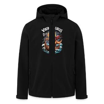 Vikingsaurus - Recycelte Männer Softshell-Jacke von Stanley/Stella - Schwarz - Vorne - AI Model Male 185 light (185cm)
