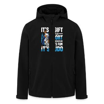 Judo: Geschenk, Sport, Disziplin, Spaß - Recycelte Männer Softshell-Jacke von Stanley/Stella - Schwarz - Vorne - AI Model Male 185 light (185cm)