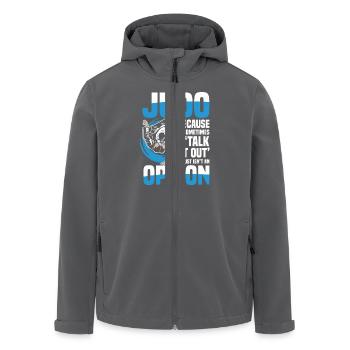 Judo: Weil Reden Nicht Immer Eine Option Ist - Recycelte Männer Softshell-Jacke von Stanley/Stella - Anthrazit - Vorne - AI Model Male 185 light (185cm)