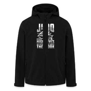 Judo: High-Fives Are Better When Involving The - Recycelte Männer Softshell-Jacke von Stanley/Stella - Schwarz - Vorne - AI Model Male 185 light (185cm)