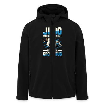 Judo Macht Jeden Fall Wie Eine Gruppenumarmung - Recycelte Männer Softshell-Jacke von Stanley/Stella - Schwarz - Vorne - AI Model Male 185 light (185cm)