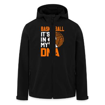 Basketball - Men’s Recycled Softshell Jacket by Stanley/Stella - black - Front - AI Model Male 185 light (185cm)