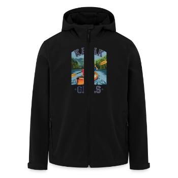 Kayak Girls Nature Adventure pour les sports nautiques - Veste softshell homme en polyester recyclé Stanley/Stella - noir - Devant - AI Model Male 185 light (185cm)
