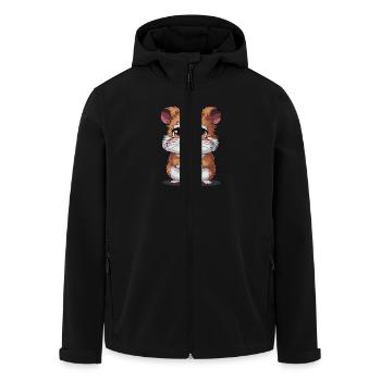 Mignon hamster avec de grands yeux et - Veste softshell homme en polyester recyclé Stanley/Stella - noir - Devant - AI Model Male 185 light (185cm)