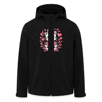 Chaton mignon avec des éclaboussures de pastèque et de cœur - Veste softshell homme en polyester recyclé Stanley/Stella - noir - Devant - AI Model Male 185 light (185cm)