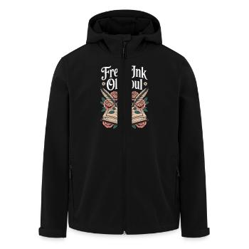Des personnes âgées tatouées vieillissant fièrement, - Veste softshell homme en polyester recyclé Stanley/Stella - noir - Devant - AI Model Male 185 light (185cm)