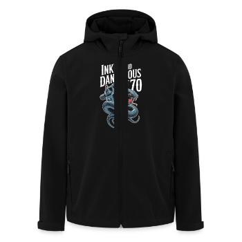 Des personnes âgées tatouées vieillissant fièrement, - Veste softshell homme en polyester recyclé Stanley/Stella - noir - Devant - AI Model Male 185 light (185cm)