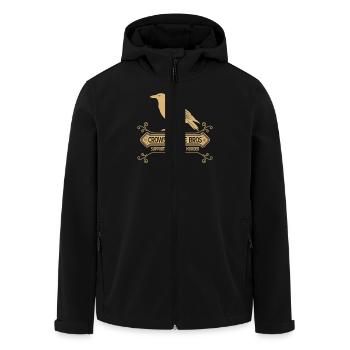 Crows Before Bros Support Your Local Murder - Men’s Recycled Softshell Jacket by Stanley/Stella - black - Front - AI Model Male 185 light (185cm)