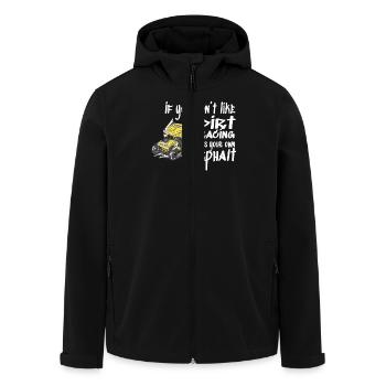 If you don't like dirt racing, it's yours - Men’s Recycled Softshell Jacket by Stanley/Stella - black - Front - AI Model Male 185 light (185cm)