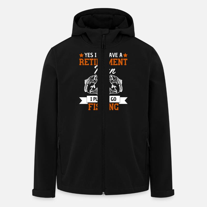 Lustiger Rente Angler Spruch Ruhestand - Recycelte Männer Softshell-Jacke von Stanley/Stella - Schwarz