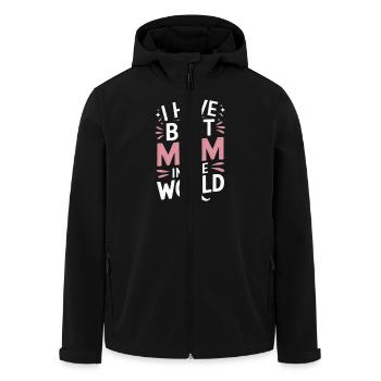 Muttertag Mama Liebe Mutter Mom Spruch - Recycelte Männer Softshell-Jacke von Stanley/Stella - Schwarz - Vorne - AI Model Male 185 light (185cm)