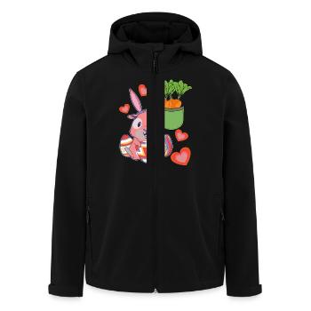 Bunny Bunny Oeufs de Pâques Bunny Oeufs de Pâques - Veste softshell homme en polyester recyclé Stanley/Stella - noir - Devant - AI Model Male 185 light (185cm)