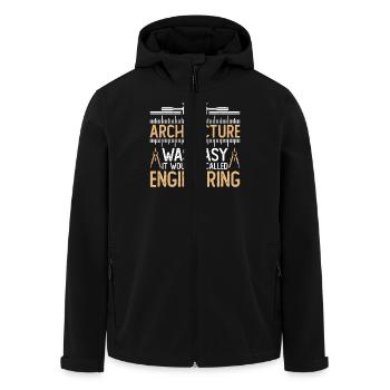 Architekt - Recycelte Männer Softshell-Jacke von Stanley/Stella - Schwarz - Vorne - AI Model Male 185 light (185cm)