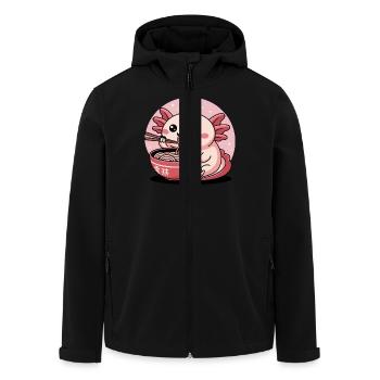 Kawaii Axolotl Manger Ramen Japonais Mignon Foodie - Veste softshell homme en polyester recyclé Stanley/Stella - noir - Devant - AI Model Male 185 light (185cm)