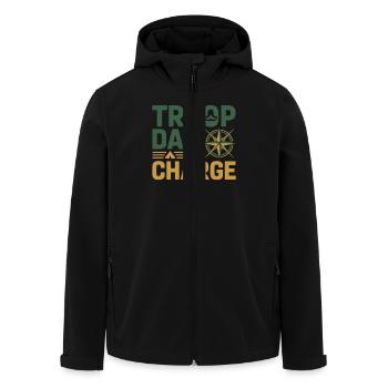 Papa Girl Scout Leader Fier Scout de soutien de troupe - Veste softshell homme en polyester recyclé Stanley/Stella - noir - Devant - AI Model Male 185 light (185cm)