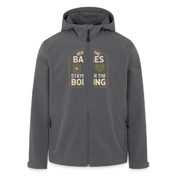 Papa Girl Scout Leader Fier Scout de soutien de troupe - Veste softshell homme en polyester recyclé Stanley/Stella - charbon - Devant - AI Model Male 185 light (185cm)