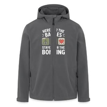 Papa Girl Scout Leader Fier Scout de soutien de troupe - Veste softshell homme en polyester recyclé Stanley/Stella - charbon - Devant - AI Model Male 185 light (185cm)