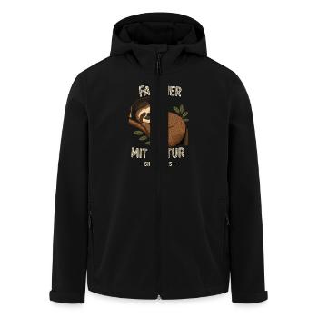 Faultier mit Abitur 2025 - Recycelte Männer Softshell-Jacke von Stanley/Stella - Schwarz - Vorne - AI Model Male 185 light (185cm)