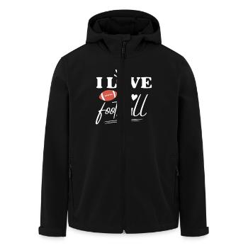 American Football Love Football Fan - Men’s Recycled Softshell Jacket by Stanley/Stella - black - Front - AI Model Male 185 light (185cm)
