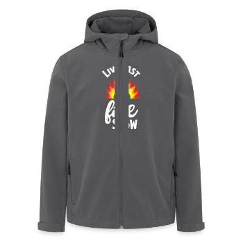 Pottery Class Clay Artist Ceramics Studio Wheel - Men’s Recycled Softshell Jacket by Stanley/Stella - anthracite - Front - AI Model Male 185 light (185cm)