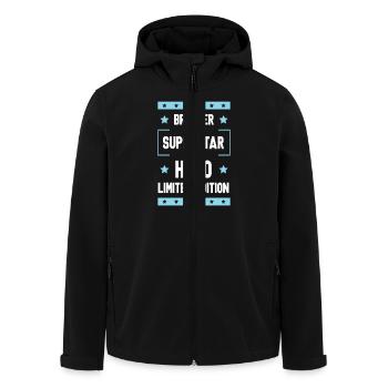 Bruder Limited Edition Spruch - Recycelte Männer Softshell-Jacke von Stanley/Stella - Schwarz - Vorne - AI Model Male 185 light (185cm)