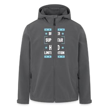 Bruder Limited Edition Spruch - Recycelte Männer Softshell-Jacke von Stanley/Stella - Anthrazit - Vorne - AI Model Male 185 light (185cm)