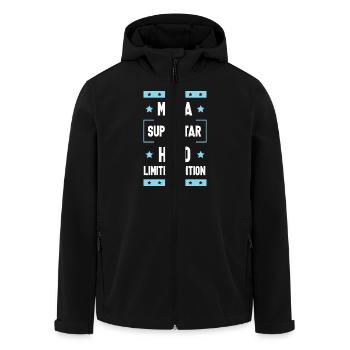 Maman en édition limitée Dicton - Veste softshell homme en polyester recyclé Stanley/Stella - noir - Devant - AI Model Male 185 light (185cm)