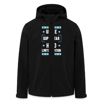 Oncle en édition limitée Dicton - Veste softshell homme en polyester recyclé Stanley/Stella - noir - Devant - AI Model Male 185 light (185cm)
