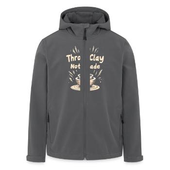 Pottery Class Clay Artist Ceramics Studio Wheel - Men’s Recycled Softshell Jacket by Stanley/Stella - anthracite - Front - AI Model Male 185 light (185cm)
