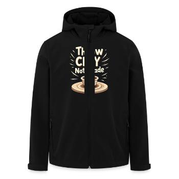 Pottery Class Clay Artist Ceramics Studio Wheel - Men’s Recycled Softshell Jacket by Stanley/Stella - black - Front - AI Model Male 185 light (185cm)