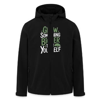 Arbre de jour arbre plante Nature amoureux Eco vert - Veste softshell homme en polyester recyclé Stanley/Stella - noir - Devant - AI Model Male 185 light (185cm)
