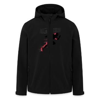 All Or Nothing Runner Silhouette Energy - Men’s Recycled Softshell Jacket by Stanley/Stella - black - Front - AI Model Male 185 light (185cm)