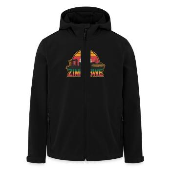 Discover the beauty of Zimbabwe: landscapes - Men’s Recycled Softshell Jacket by Stanley/Stella - black - Front - AI Model Male 185 light (185cm)