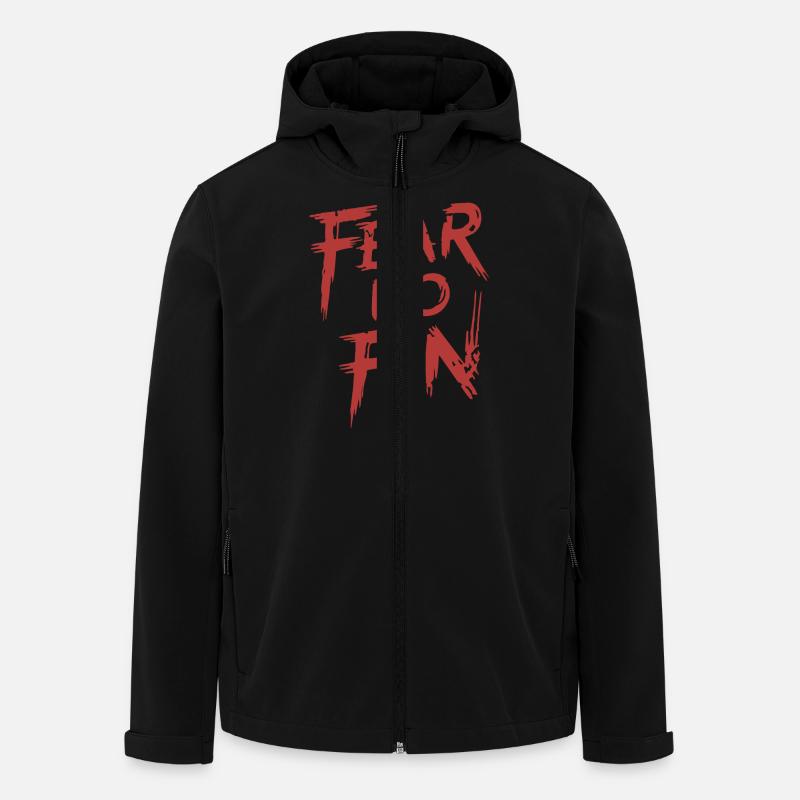 FEAR NO FIN - Men’s Recycled Softshell Jacket by Stanley/Stella - black