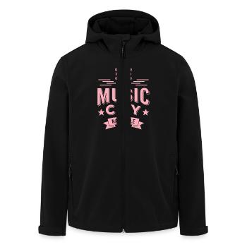 Music City Nashville Gitarre Tennessee - Recycelte Männer Softshell-Jacke von Stanley/Stella - Schwarz - Vorne - AI Model Male 185 light (185cm)