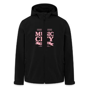 Music City Nashville Gitarre Tennessee - Recycelte Männer Softshell-Jacke von Stanley/Stella - Schwarz - Vorne - AI Model Male 185 light (185cm)