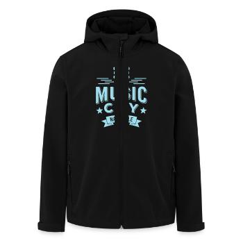 Music City Nashville Gitarre Tennessee - Recycelte Männer Softshell-Jacke von Stanley/Stella - Schwarz - Vorne - AI Model Male 185 light (185cm)