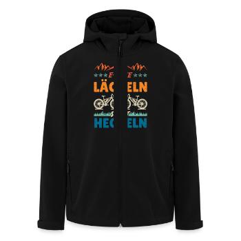 Elektro Rad E-BIKE LÄCHELN STATT HECHELN Lustiges - Recycelte Männer Softshell-Jacke von Stanley/Stella - Schwarz - Vorne - AI Model Male 185 light (185cm)