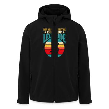 Väter PAPA DER MANN DER MYTHOS DIE LAUF LEGENDE - Recycelte Männer Softshell-Jacke von Stanley/Stella - Schwarz - Vorne - AI Model Male 185 light (185cm)