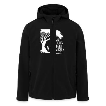 J’en ai assez, je vais me balancer sous le sapin - Veste softshell homme en polyester recyclé Stanley/Stella - noir - Devant - AI Model Male 185 light (185cm)